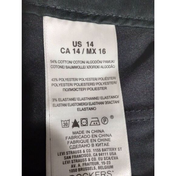 Dockers Pants Ladies 14‎ Black Khakis - Picture 6 of 7